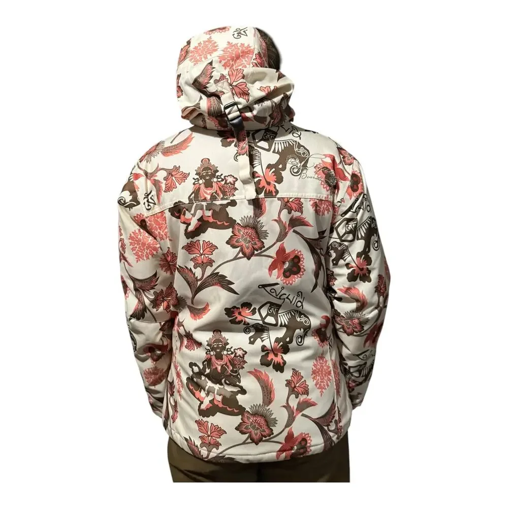 2000s Liquid Boardwear Floral Snowboard Puffer Ski Jacket Hooded size XS